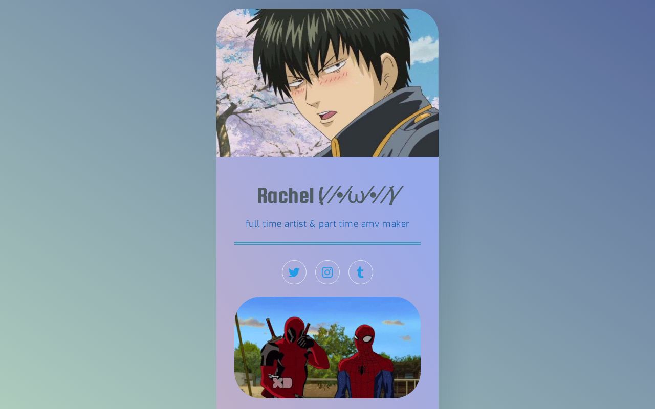 Carrd profile picture for @rachel